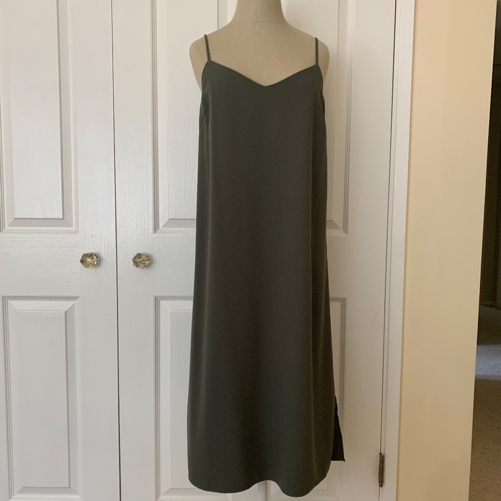 Guild Prime Green Midi Slip Dress